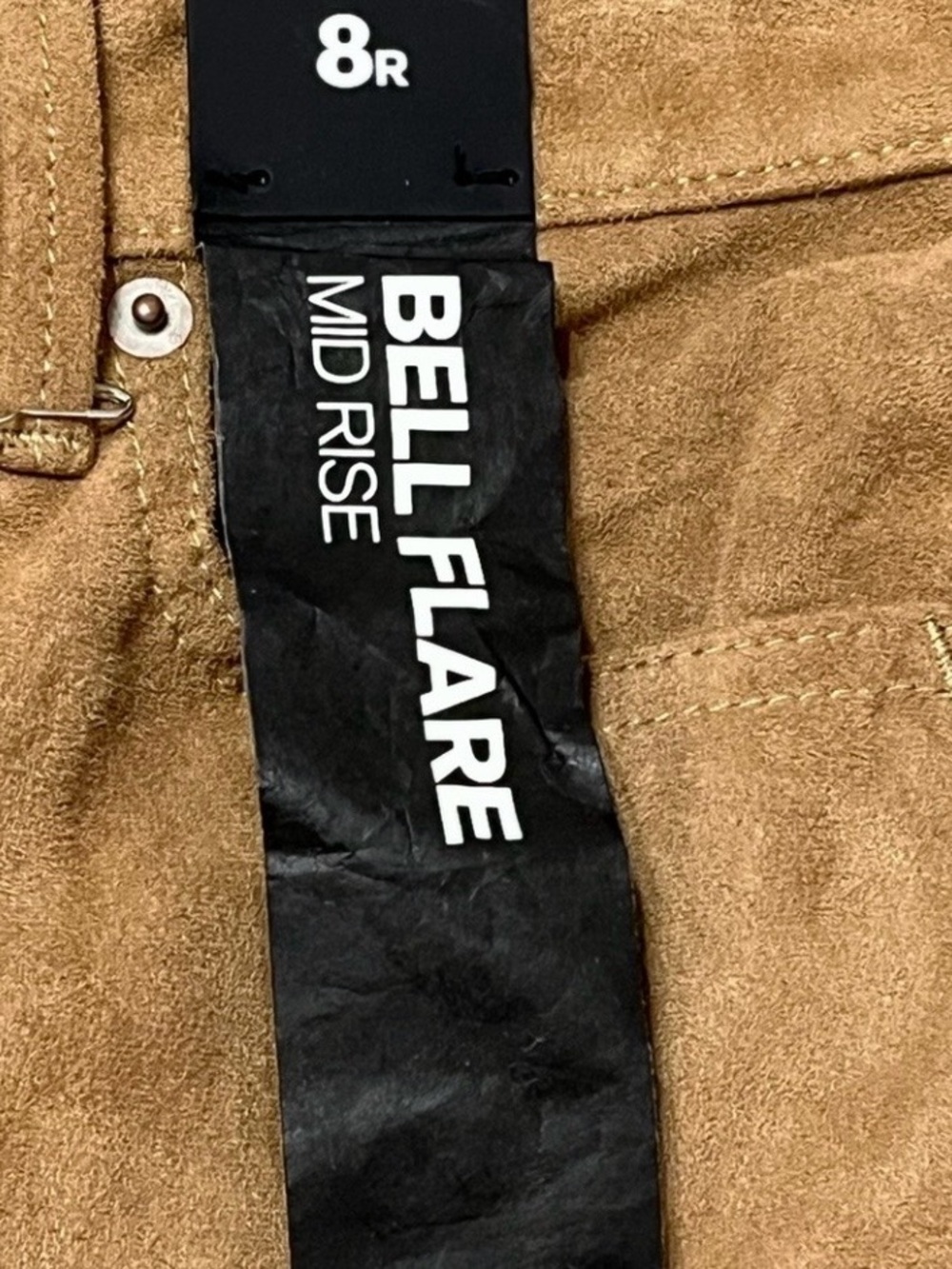 NWT Express Bell Flare Faux Suede Pants Camel Size 8R Western
Boho Y2K - Picture 9 of 13